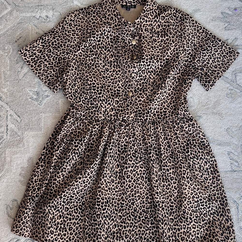 NWOT J. Crew Leopard Print Mini Dress